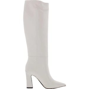 Steve Madden Womens Showbiz Ivory Knee-High Boots Shoes 8 Medium (B,M)